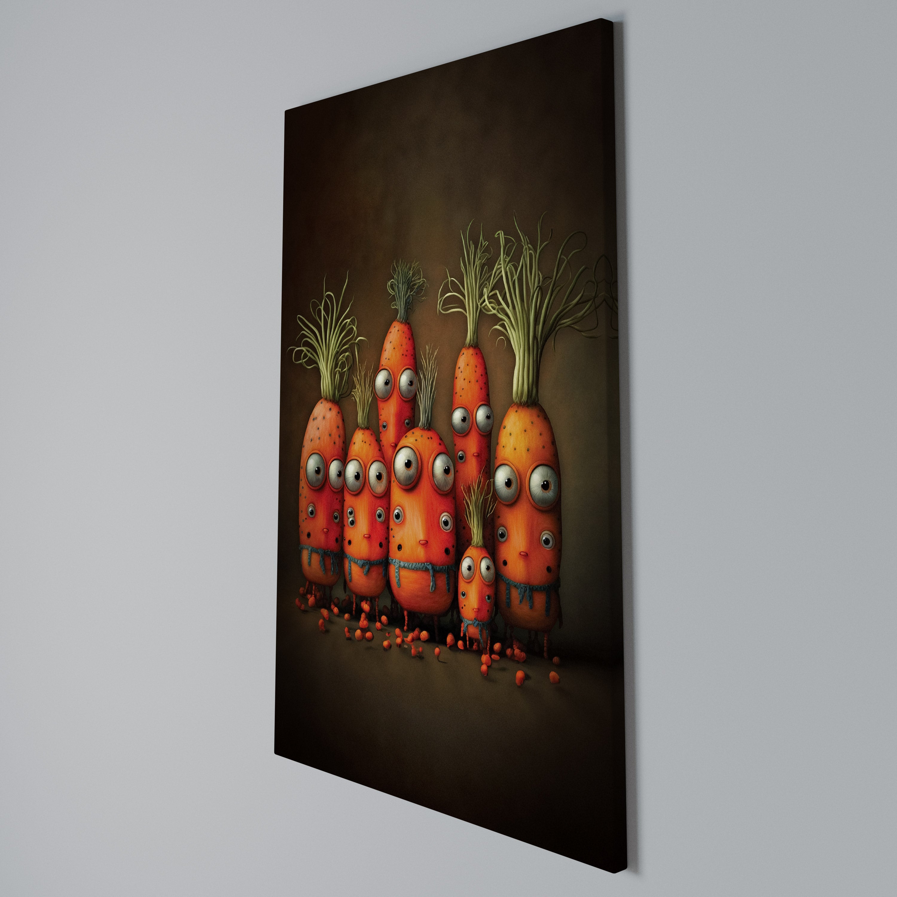 CUTE OR SCARY Quadro em tela vertical