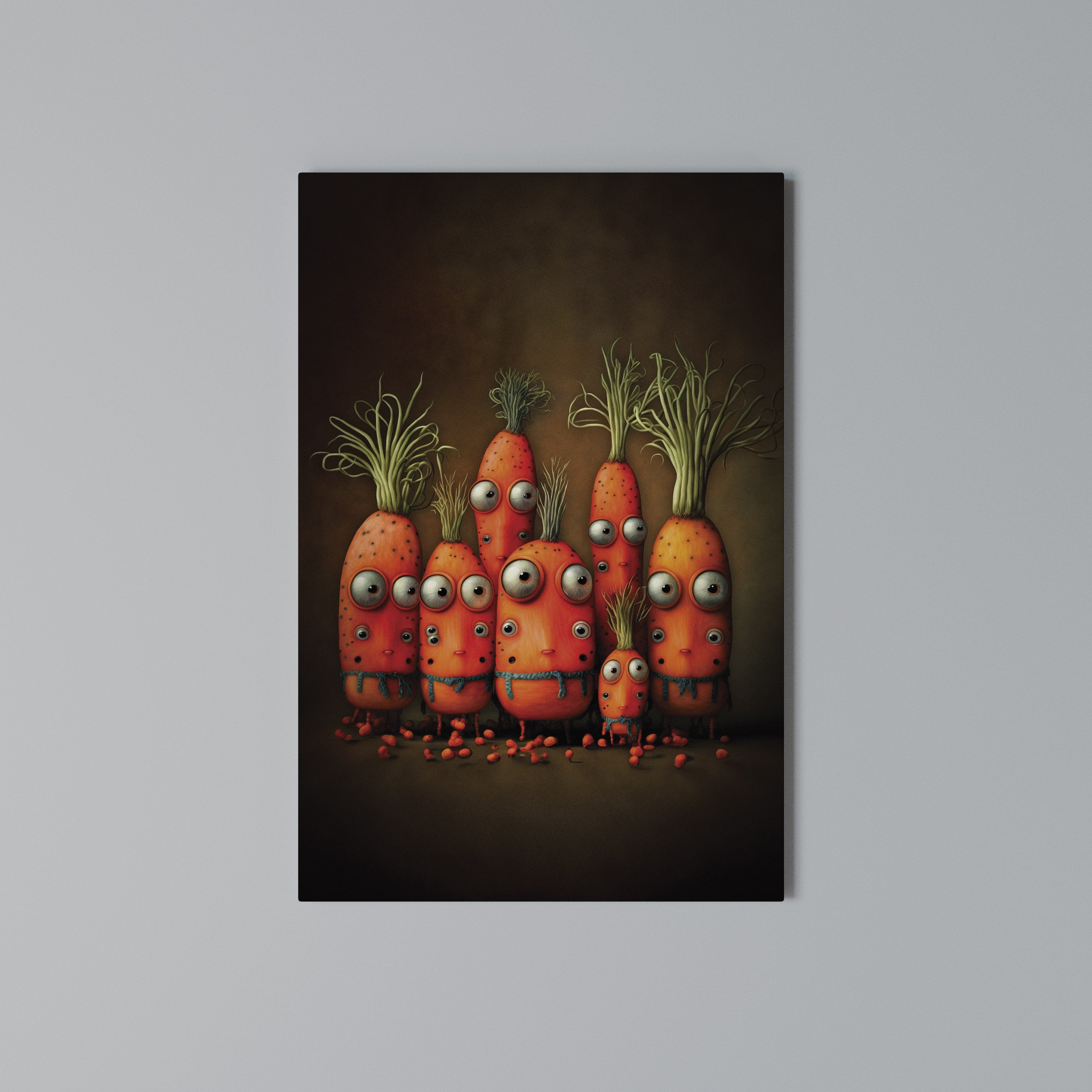 CUTE OR SCARY Quadro em tela vertical