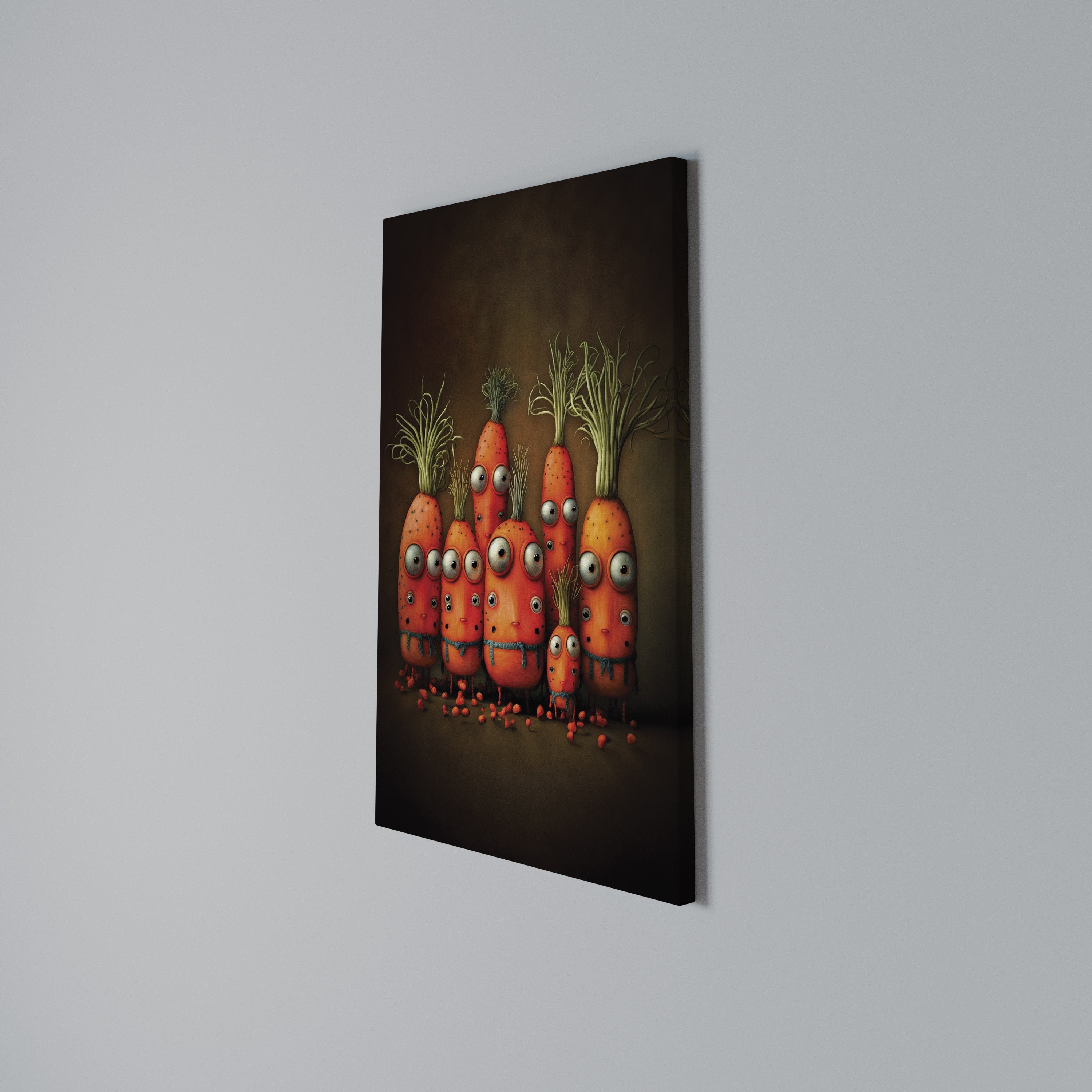 CUTE OR SCARY Quadro em tela vertical