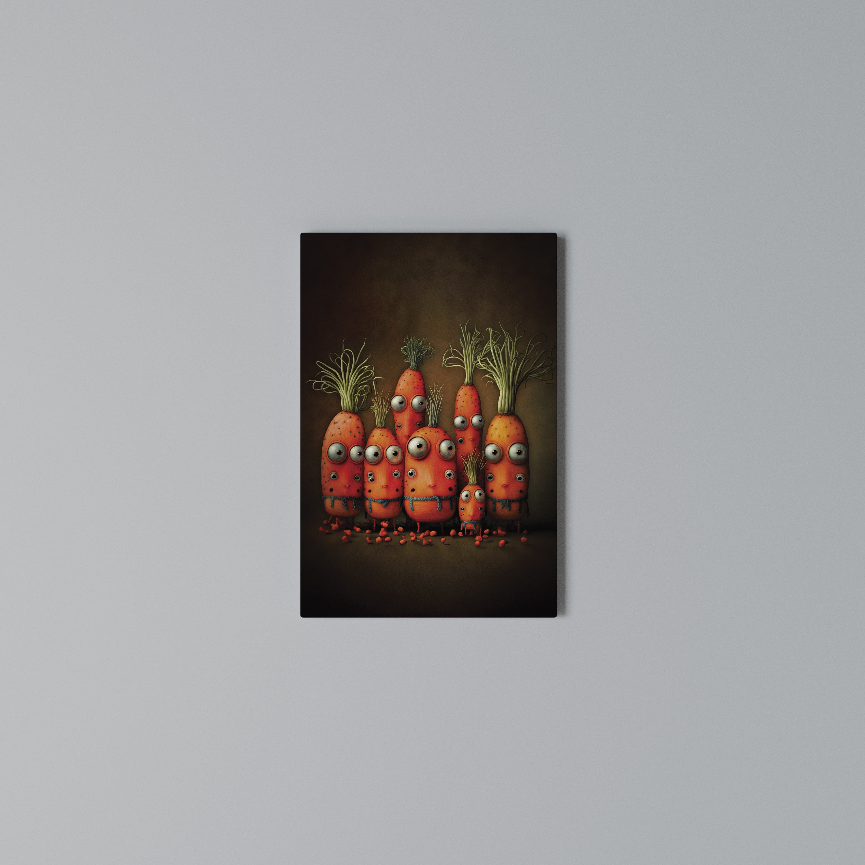 CUTE OR SCARY Quadro em tela vertical