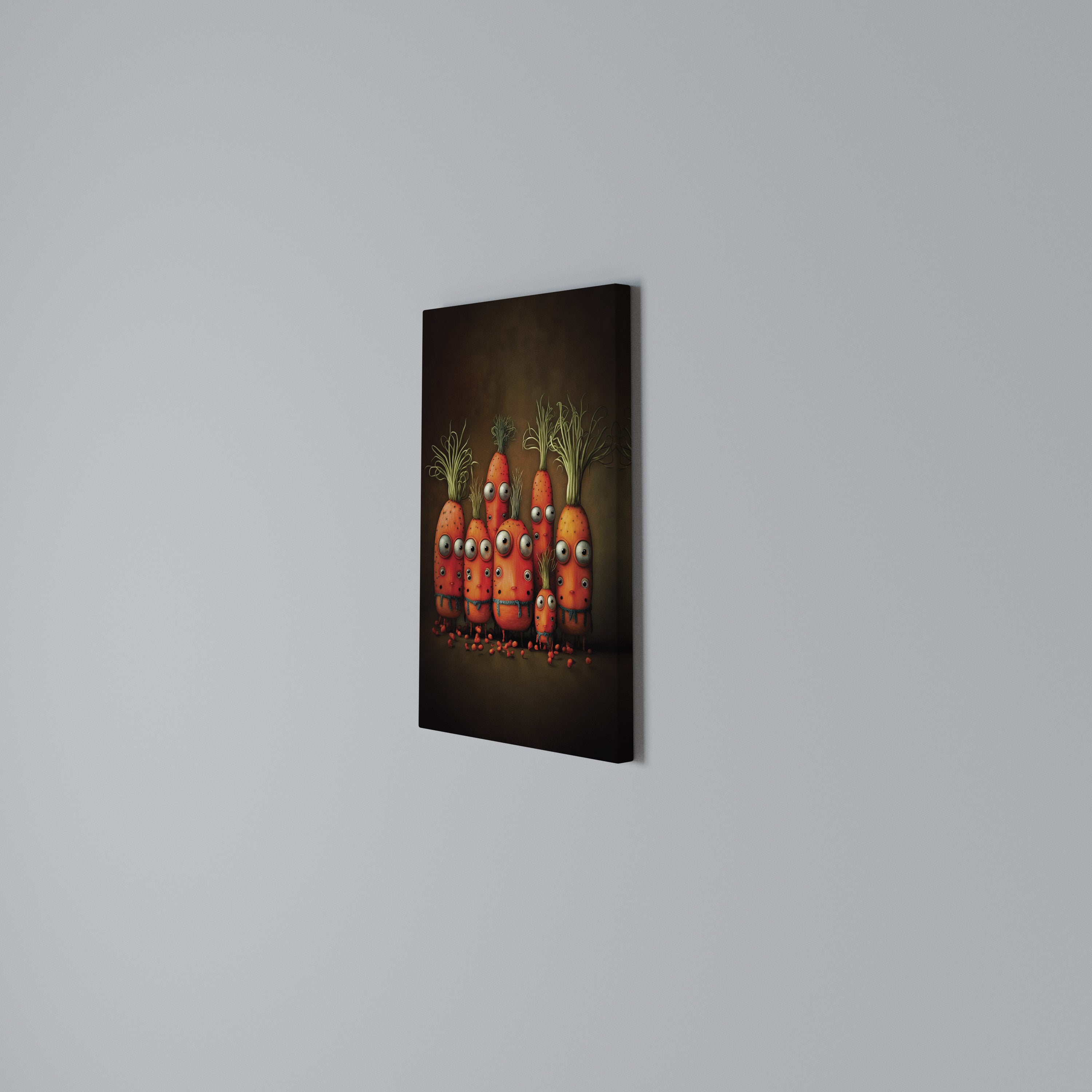 CUTE OR SCARY Quadro em tela vertical