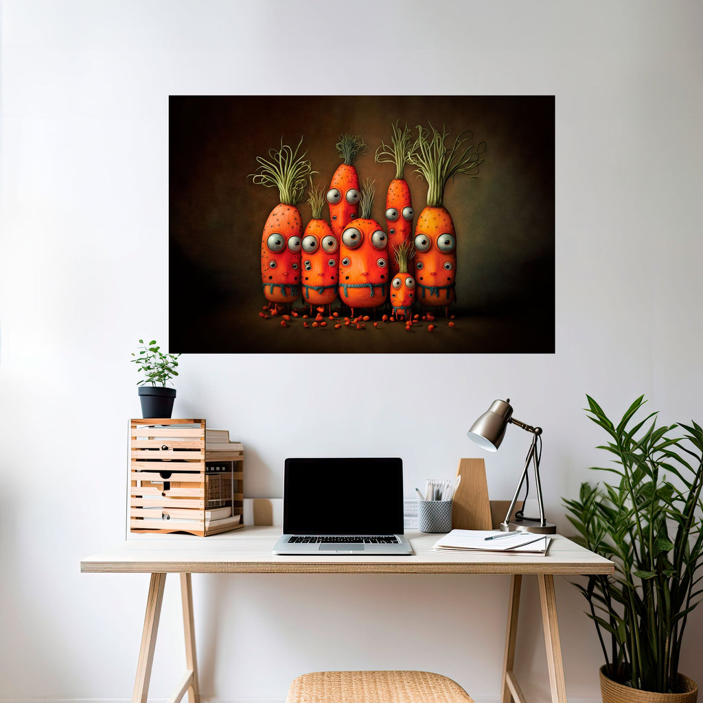 CUTE OR SCARY Peel and Stick Horizontal Poster