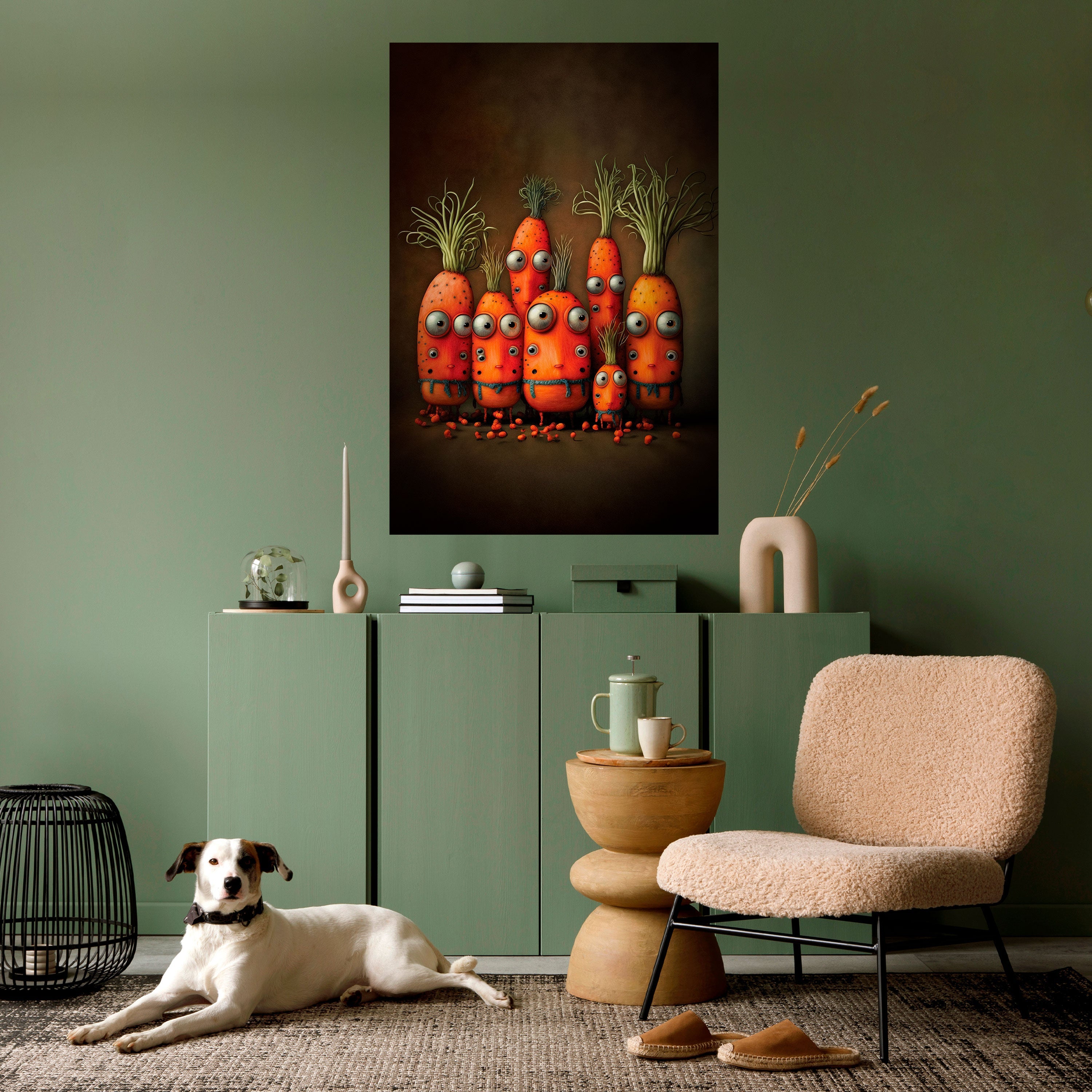 CUTE OR SCARY Poster Vertical Autocolante