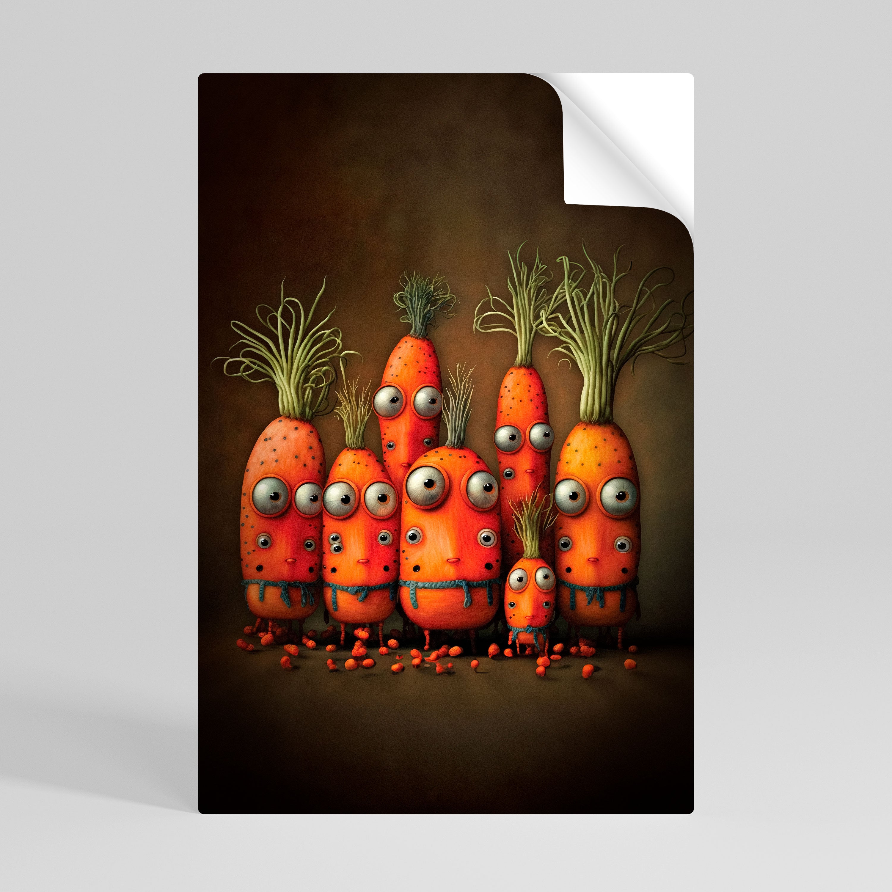CUTE OR SCARY Póster Autocolante Vertical