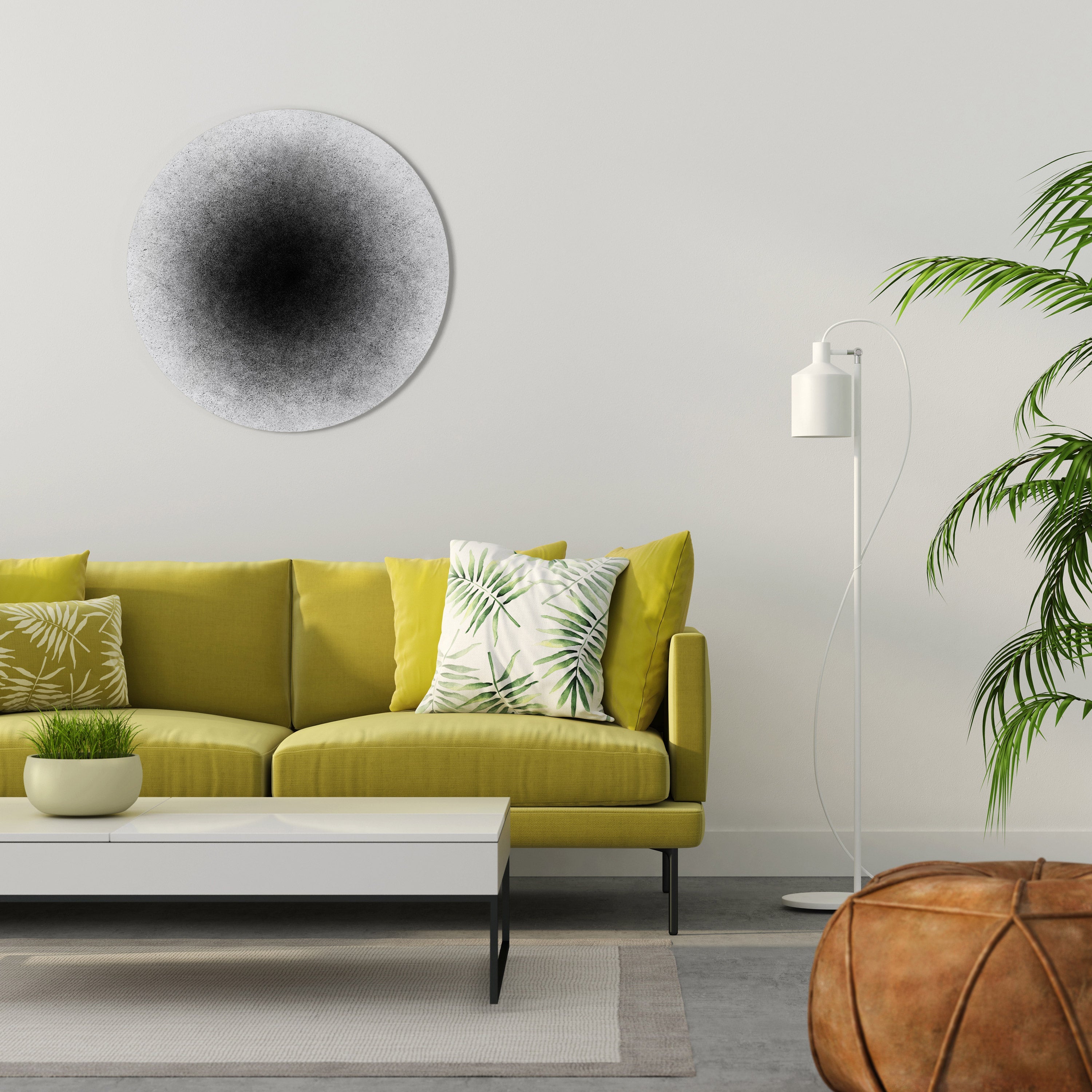 BLACK HOLE Round Wall Art