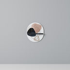 COLORFUL SHAPES Prateleira Oval Decorativa em Acabamento Preto