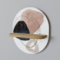 COLORFUL SHAPES Oval Art Shelf In Oak Effect