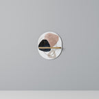 COLORFUL SHAPES Oval Art Shelf In Oak Effect