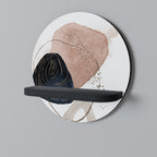 COLORFUL SHAPES Prateleira Redonda Decorativa em Acabamento Preto