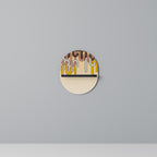 COLORFUL STRINGS Prateleira Oval Decorativa em Acabamento Preto