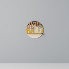 COLORFUL STRINGS Prateleira Redonda Decorativa em Efeito Carvalho