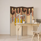 COLORFUL STRINGS 4-Panel Room Divider