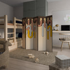 COLORFUL STRINGS 5-Panel Room Divider
