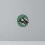 FALL OF MAN Oval Art Shelf In Black Finish