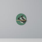 FALL OF MAN Prateleira Oval Decorativa em Efeito Carvalho