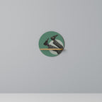 FALL OF MAN Round Art Shelf In Oak Effect