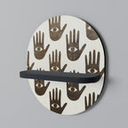 SEE MORE Oval Art Shelf In Black Finish