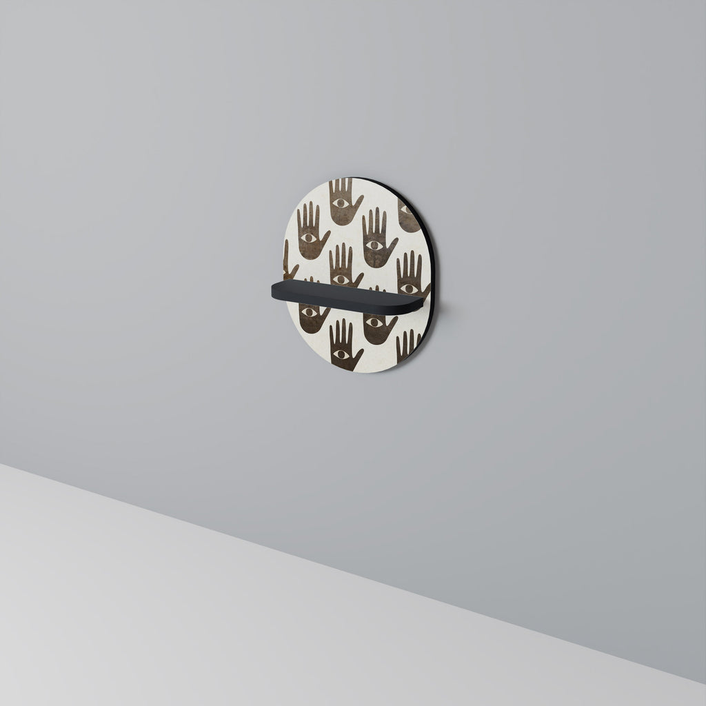 SEE MORE Oval Art Shelf In Black Finish