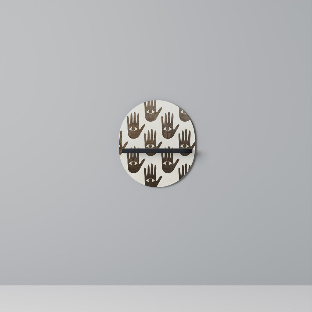 SEE MORE Oval Art Shelf In Black Finish