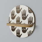 SEE MORE Prateleira Oval Decorativa em Efeito Carvalho