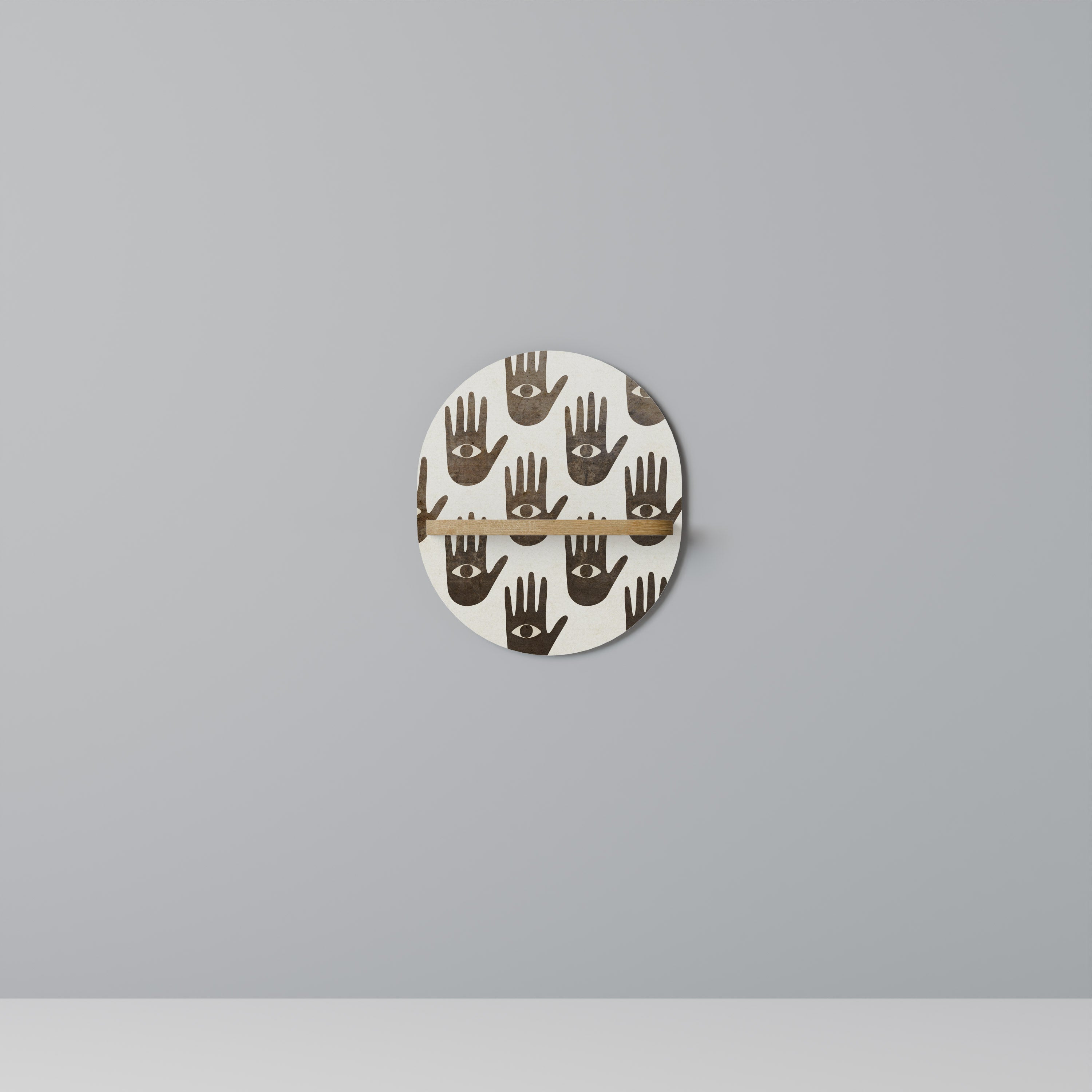 SEE MORE Prateleira Oval Decorativa em Efeito Carvalho