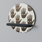 SEE MORE Prateleira Redonda Decorativa em Acabamento Preto