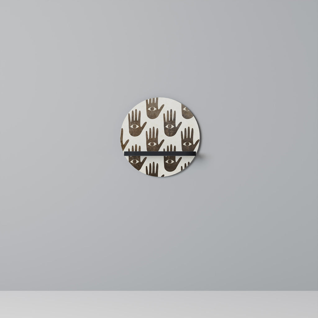 SEE MORE Prateleira Redonda Decorativa em Acabamento Preto