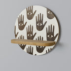 SEE MORE Round Art Shelf In Oak Effect