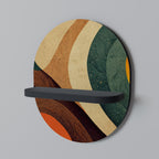 COLORFUL STRANDS Prateleira Oval Decorativa em Acabamento Preto