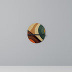 COLORFUL STRANDS Prateleira Oval Decorativa em Acabamento Preto