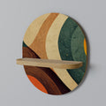 COLORFUL STRANDS Prateleira Oval Decorativa em Efeito Carvalho