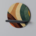 COLORFUL STRANDS Prateleira Redonda Decorativa em Acabamento Preto