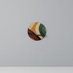 COLORFUL STRANDS Prateleira Redonda Decorativa em Acabamento Preto