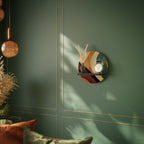 COLORFUL STRANDS Prateleira Redonda Decorativa em Acabamento Preto