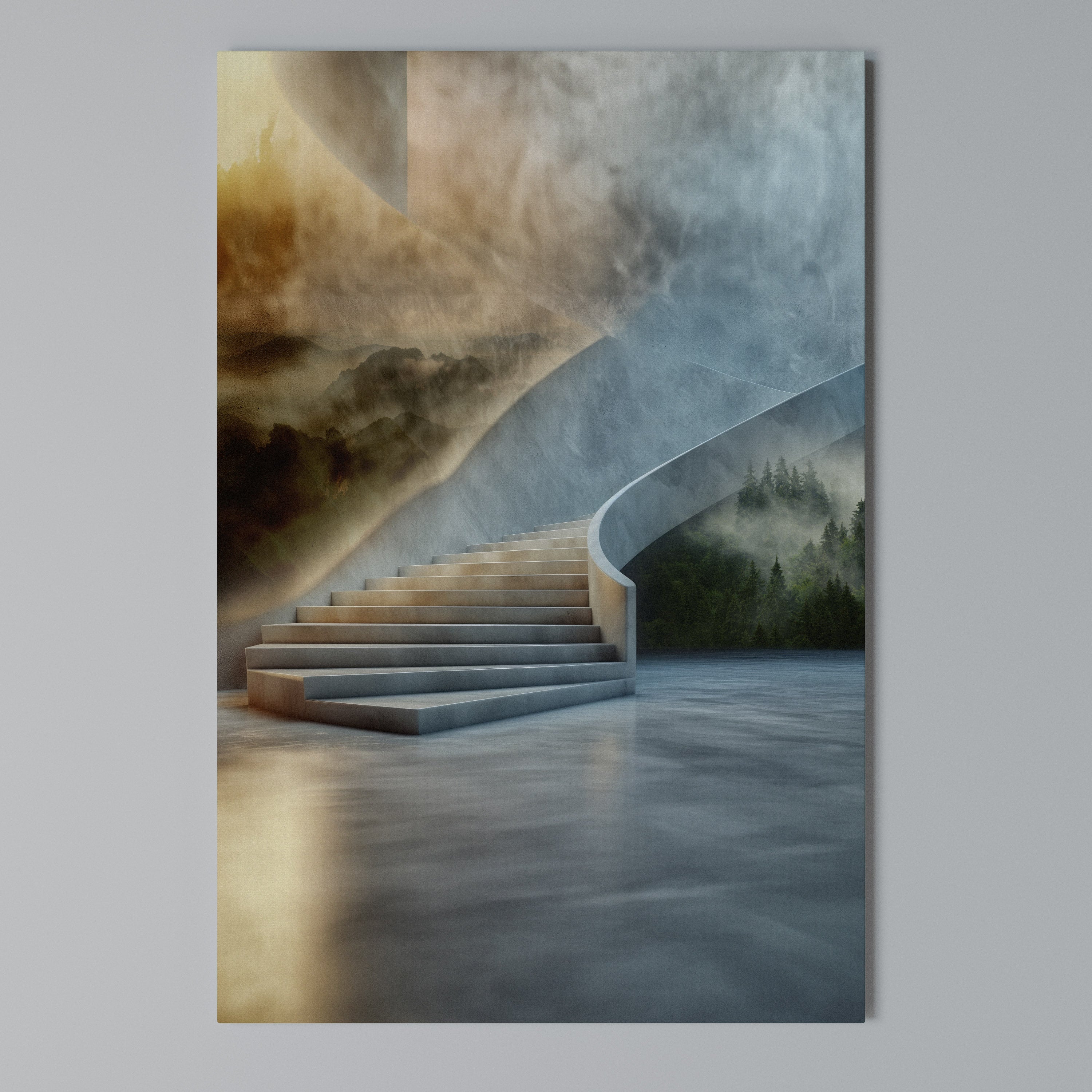 STEPS TO SERENITY Quadro em tela vertical