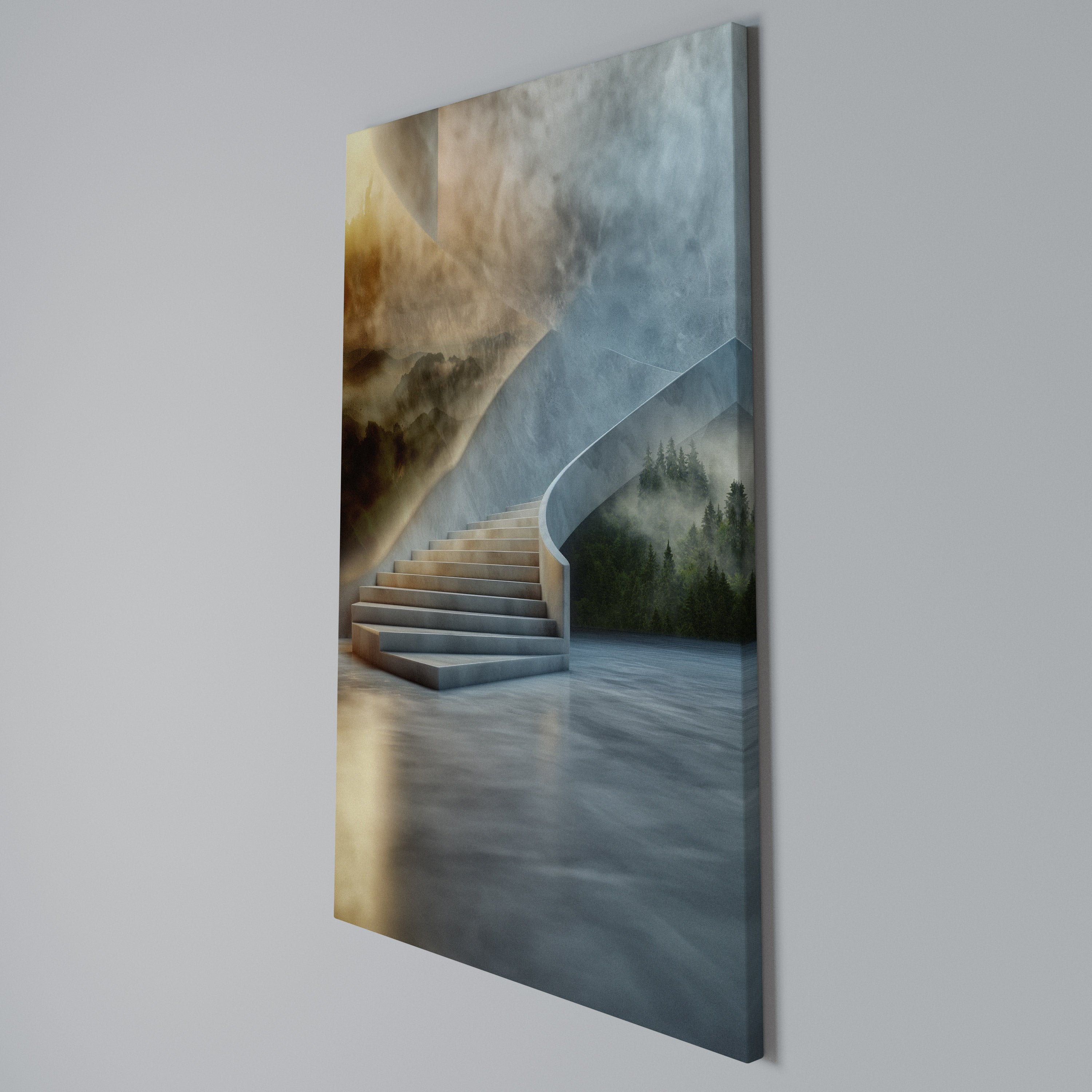 STEPS TO SERENITY Quadro em tela vertical