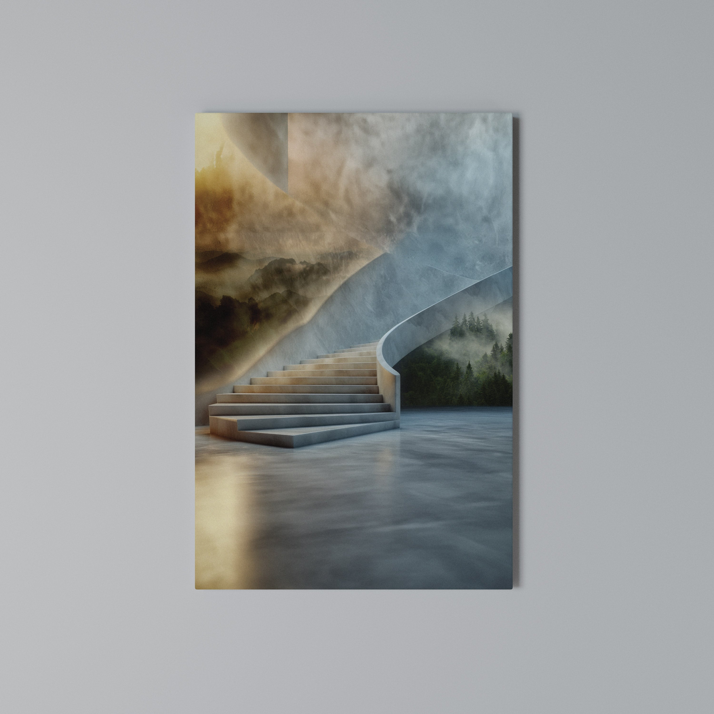 STEPS TO SERENITY Quadro em tela vertical