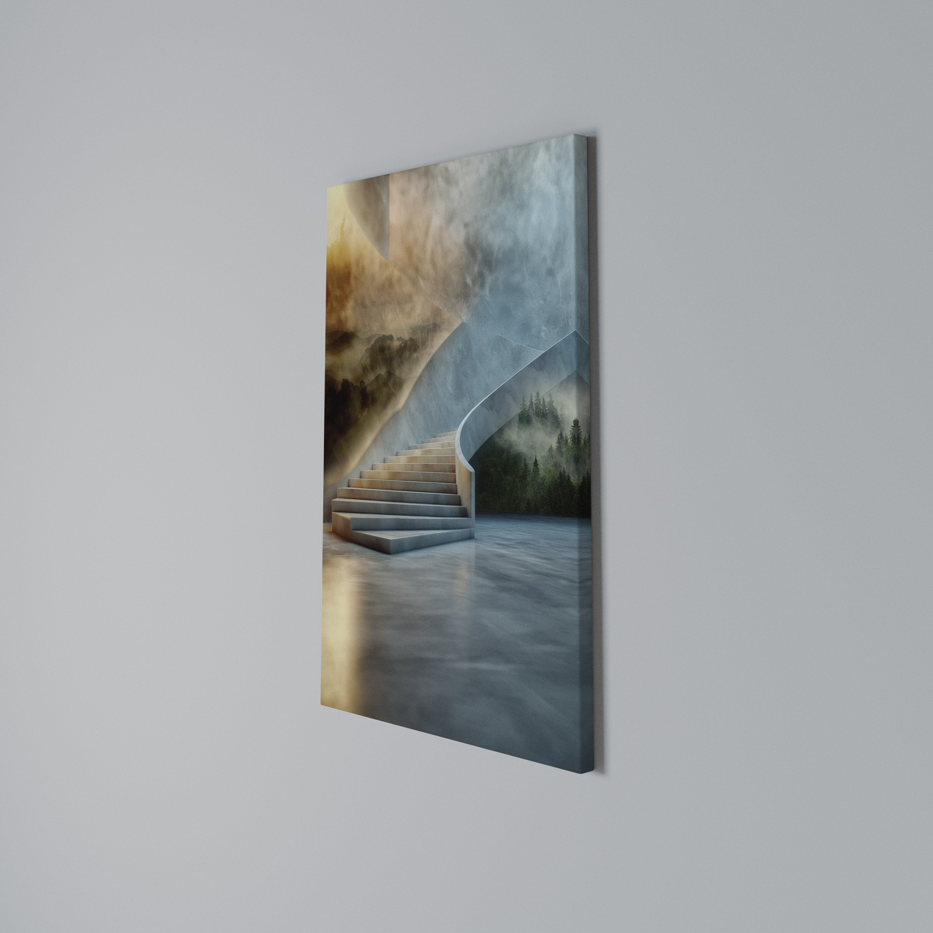 STEPS TO SERENITY Quadro em tela vertical