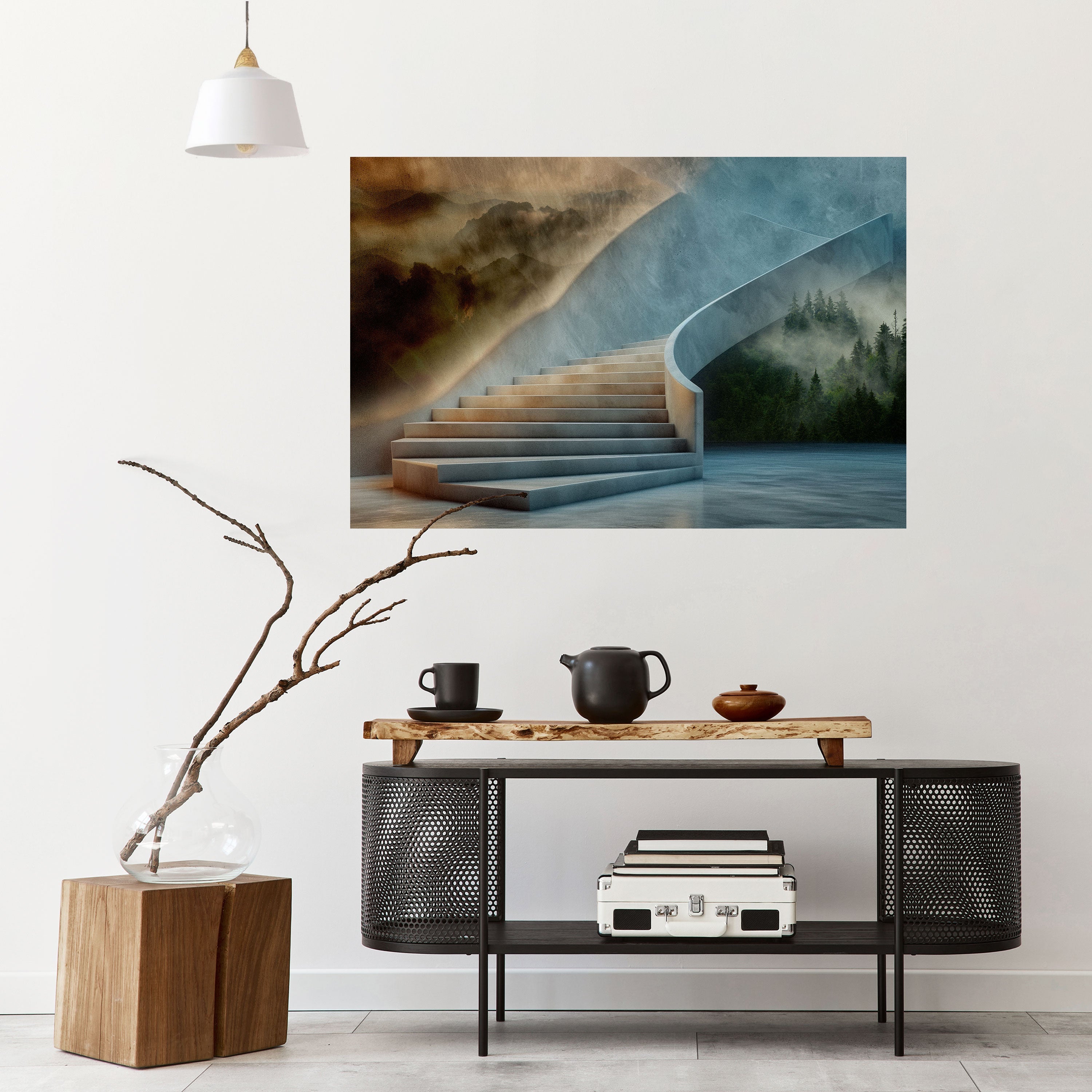 STEPS TO SERENITY Peel and Stick Horizontal Poster