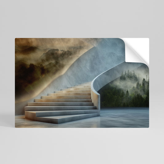 STEPS TO SERENITY Póster Autocolante Horizontal