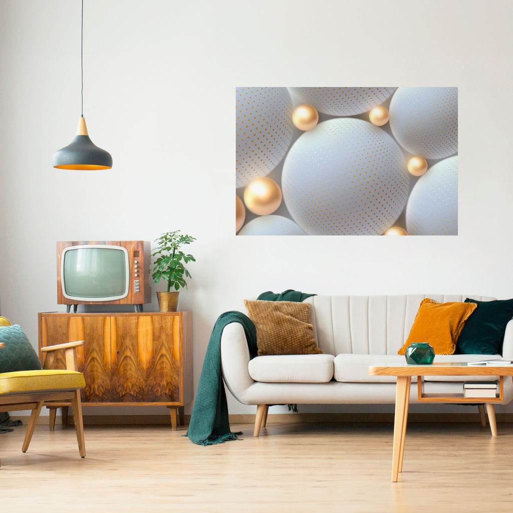 LUMINOUS SPHERICAL HARMONY Peel and Stick Horizontal Poster
