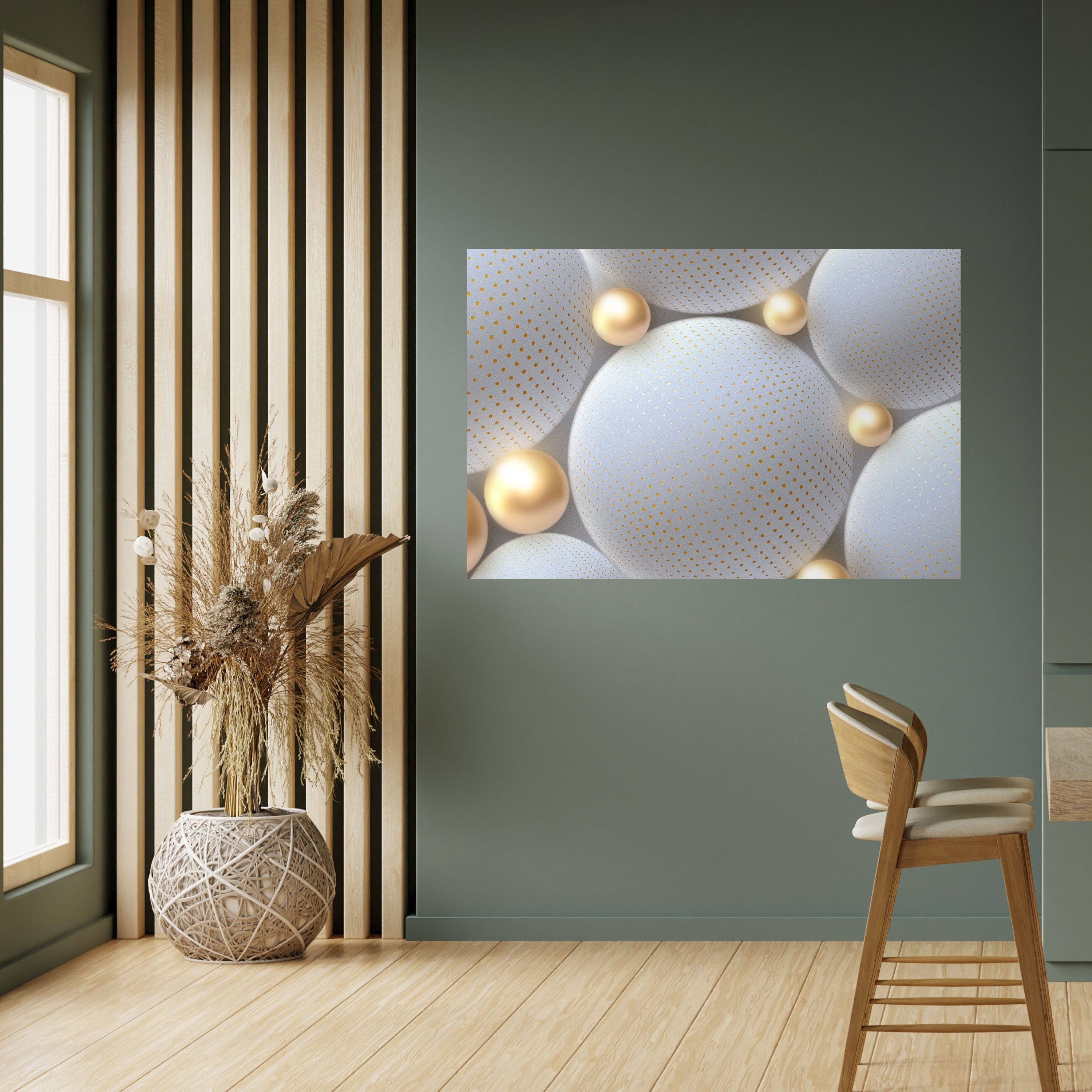 LUMINOUS SPHERICAL HARMONY Peel and Stick Horizontal Poster