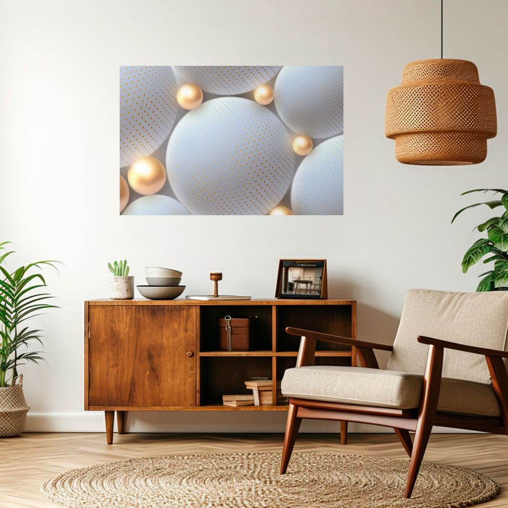 LUMINOUS SPHERICAL HARMONY Peel and Stick Horizontal Poster