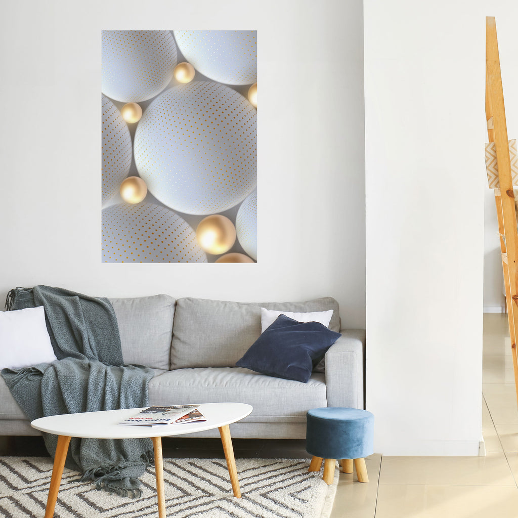 LUMINOUS SPHERICAL HARMONY Poster Vertical Autocolante
