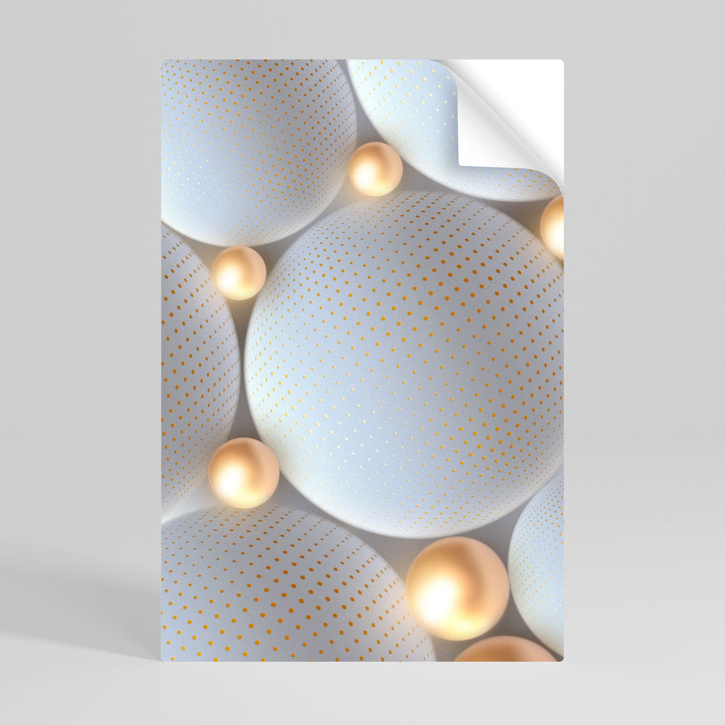 LUMINOUS SPHERICAL HARMONY Poster Vertical Autocolante
