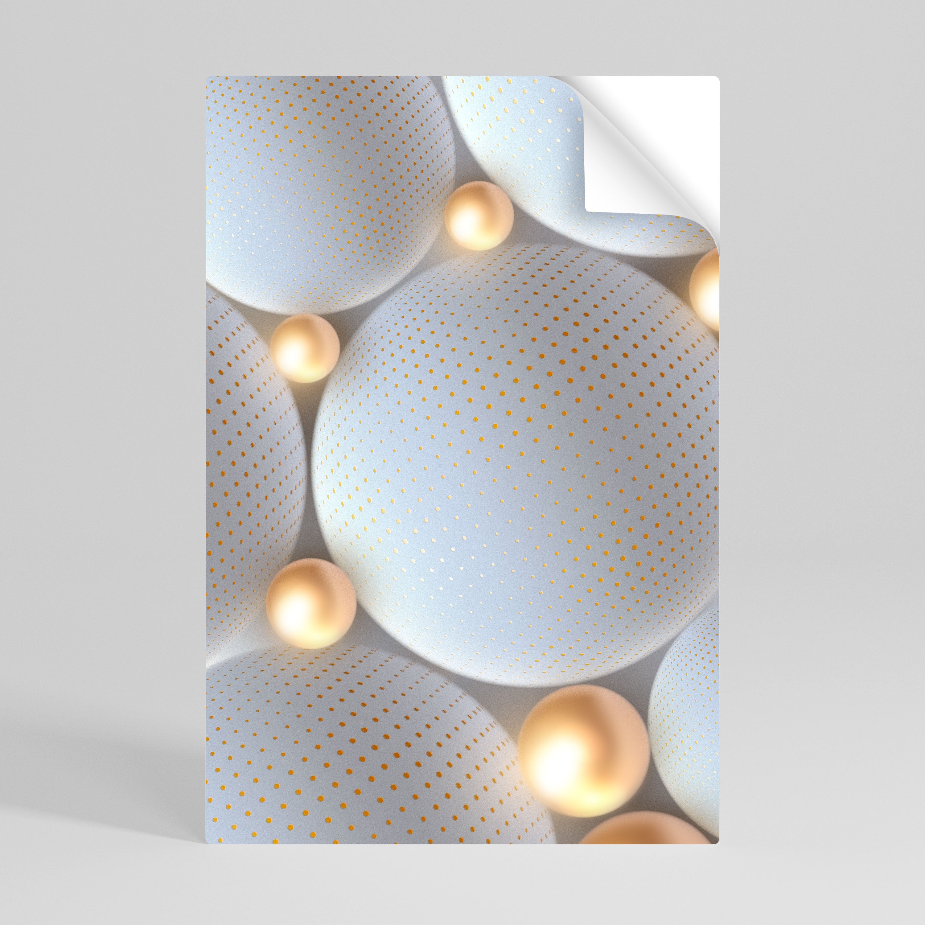 LUMINOUS SPHERICAL HARMONY Poster Vertical Autocolante