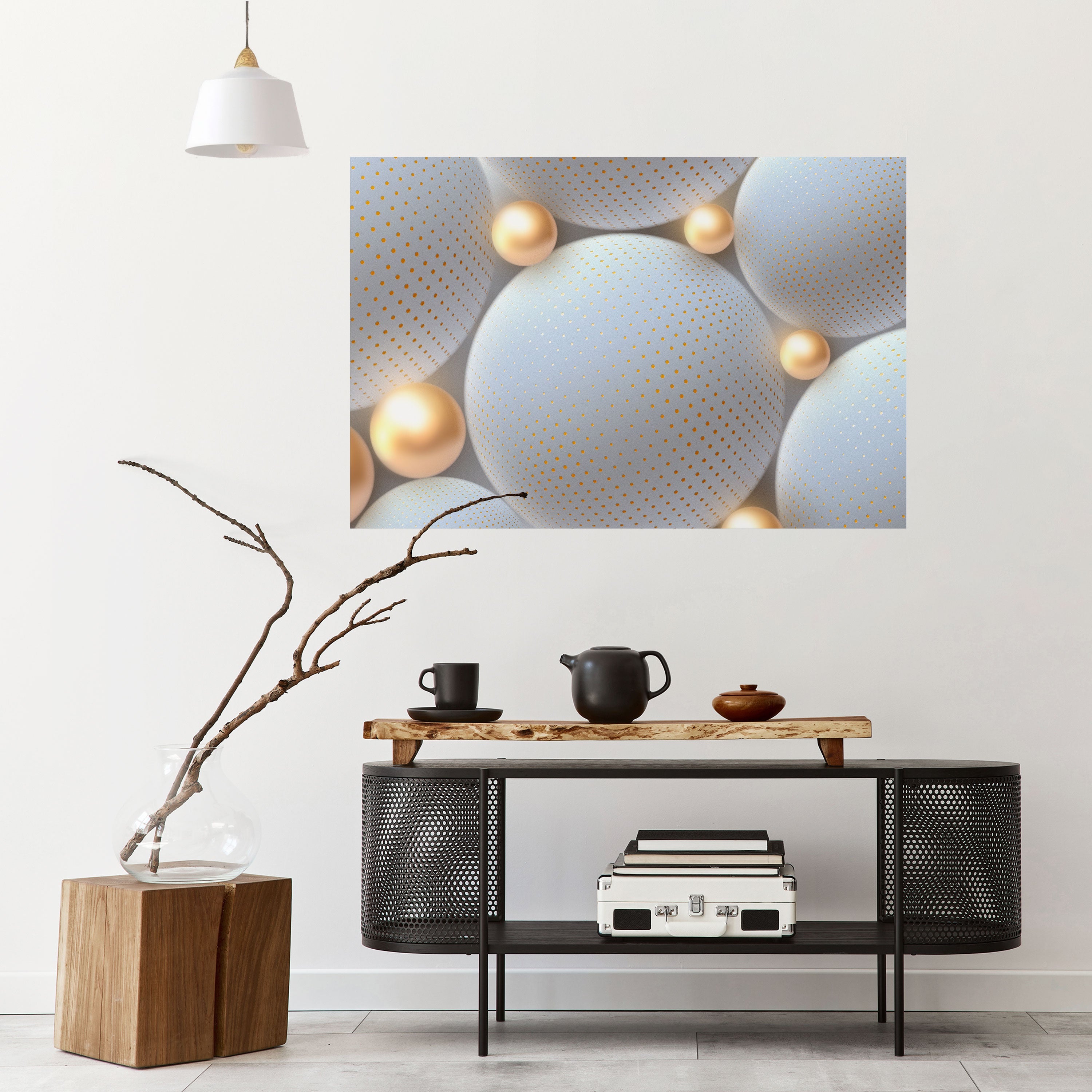LUMINOUS SPHERICAL HARMONY Peel and Stick Horizontal Poster