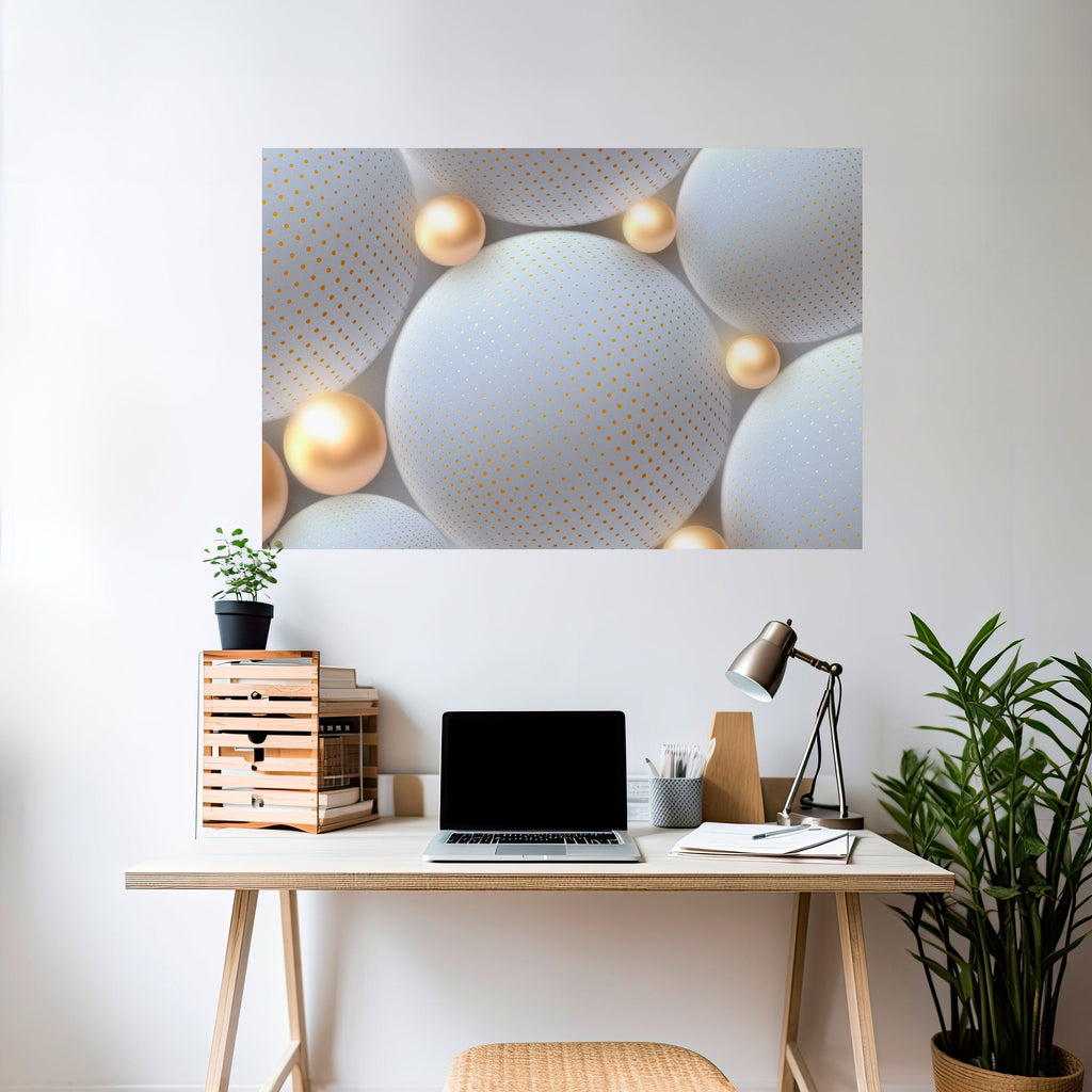 LUMINOUS SPHERICAL HARMONY Peel and Stick Horizontal Poster