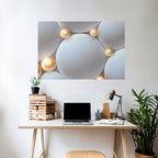 LUMINOUS SPHERICAL HARMONY Peel and Stick Horizontal Poster