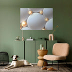 LUMINOUS SPHERICAL HARMONY Peel and Stick Horizontal Poster